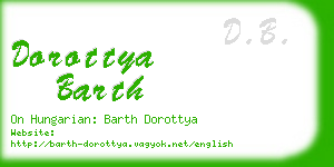 dorottya barth business card